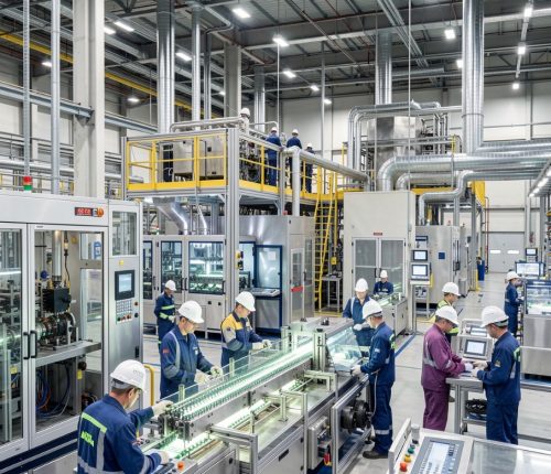 Equipe aplicando excelência operacional no chão de fábrica para resultados sustentáveis e melhoria contínua pela Master Plan