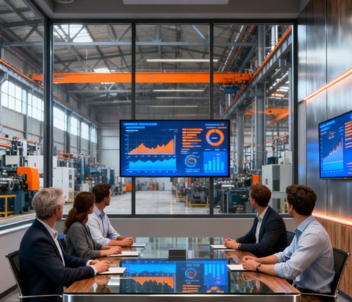 Equipe aplicando excelência operacional no chão de fábrica para resultados sustentáveis e melhoria contínua pela Master Plan