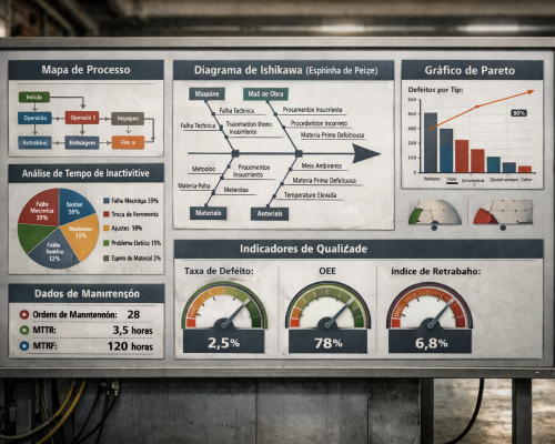 Imagem de consultoria em excelência operacional e melhoria contínua: aplicação prática de indicadores OEE para indústrias.